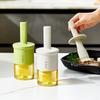 Glass Oil Bottle with High-Temperature Resistant Silicone Brush for Kitchen and BBQ