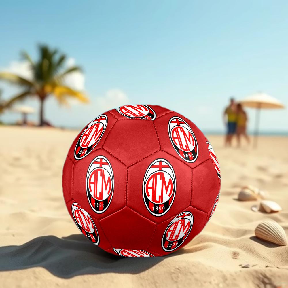 AC Milan Soccer Ball, colorful, suitable for all ages, machine-stitched, PVC material, competition grade, durable and high bounce