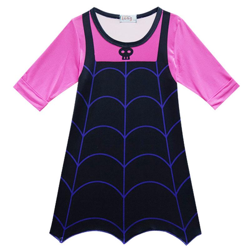 

New Girls One Piece Vampirina Cartoon Sweat Dress Holiday Party Cosplay Costume 130cm