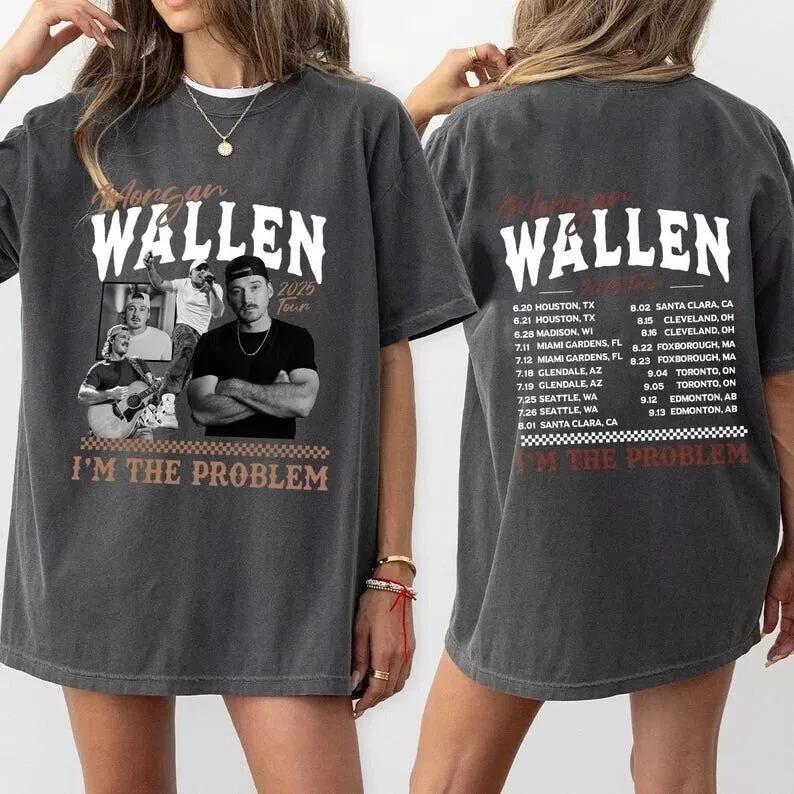 Morgan Wallen Concert Shirt Morgan Wallen Im The Problem Tour 2025 TShirt S