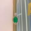 Jewelry Wind Simulation Emerald Necklace Jewelry Set Main Stone Ring 8 * 10 Pendant 12 * 16