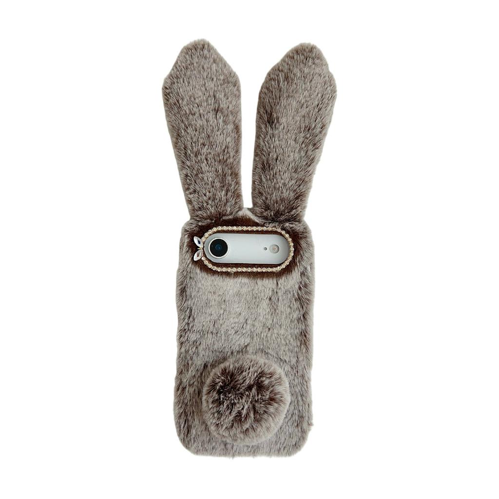 Für iPhone Air Case Plüsch Süßer Hase Winter Flauschig TPU Handyhülle