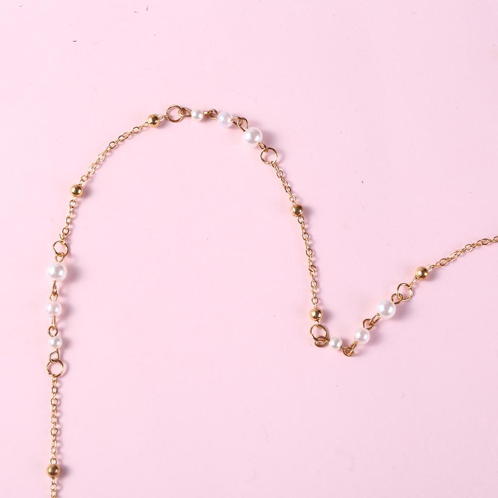 Women Fashion Pearl Beads Nonslip Eyeglass Chain