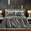 3/4Pcs Luxurious Satin Fitted Sheet Set Soft, Breathable, And Gentle On Skin Includes Flat Sheet, Fitted Sheet,Pillowcases