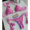 Badetøy Strandferieantrekk Thong Bikinisett Badedrakter Sexy Jente Bikinier Trekantbandasje Dameklær Strandtøy