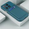 Liquid Silicone Card Holder Case For POCO X7 F6 X6 M6 X3 X5 Pro C65 F5 C55 F3 M5 X3 GT M4 X4 Pro F5 F4 X3 NFC Wallet Bag Cover