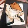 Spring and Summer Foreign Style Fashion Silk Scarf Small Square Scarf Korean Scarf OL Style Workplace Daily Scarf 100% Mulberry Silk