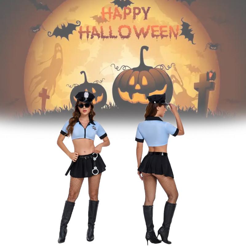 Costume Police Sexy For Women Halloween Roleplay Cop Uniform Outfit Lingerie