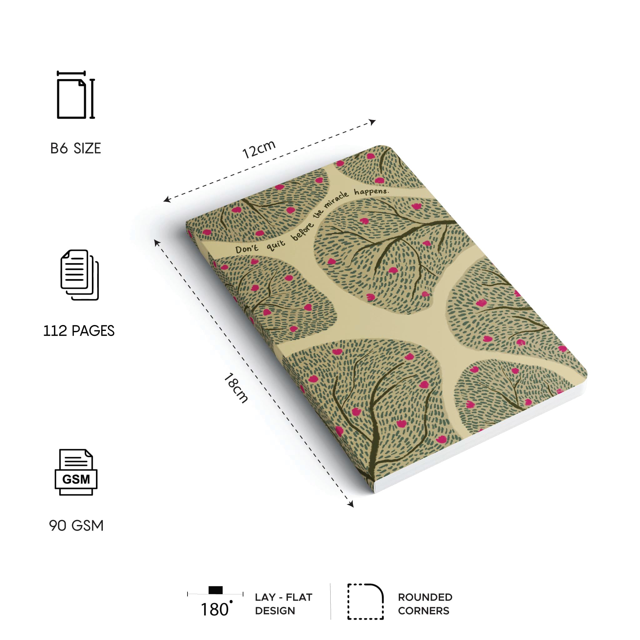 Factor Notes Notebook: 90 Gsm, B6, Ruled, 112 Pages Journal Diary (DonT Quit)