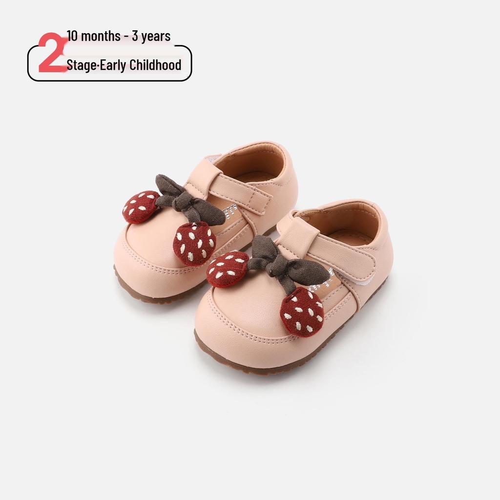 Frühling 2026 Lauflernschuhe Prinzessinnenschuhe: Süß, Leder mit weicher Sohle, rutschfest, koreanischer Stil.