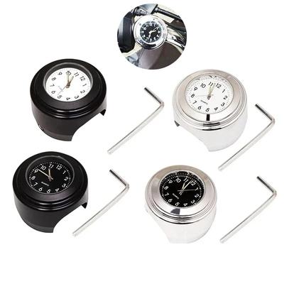 Ceas universal de 7/8" pentru motociclete Ceas cu cuarț rezistent la praf Ceas pentru ghidon rezistent la apă Ceas cu orar motociclete cu cheie