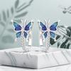 S925 Silver Dreamy Blue Butterfly Earrings Hoop Earrings Women Jewelry Trendy Anniversary Gifts