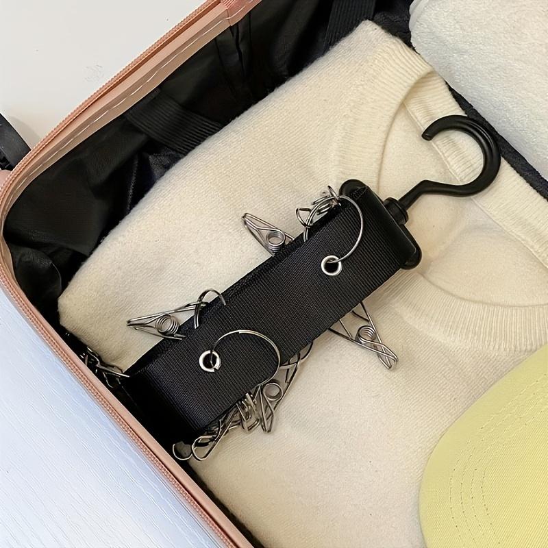 Stainless steel hat rack with8Clip - Hangable16Baseball cap Sun hat and clothing storage Summer Decoration - Multifunctional non-electric hat