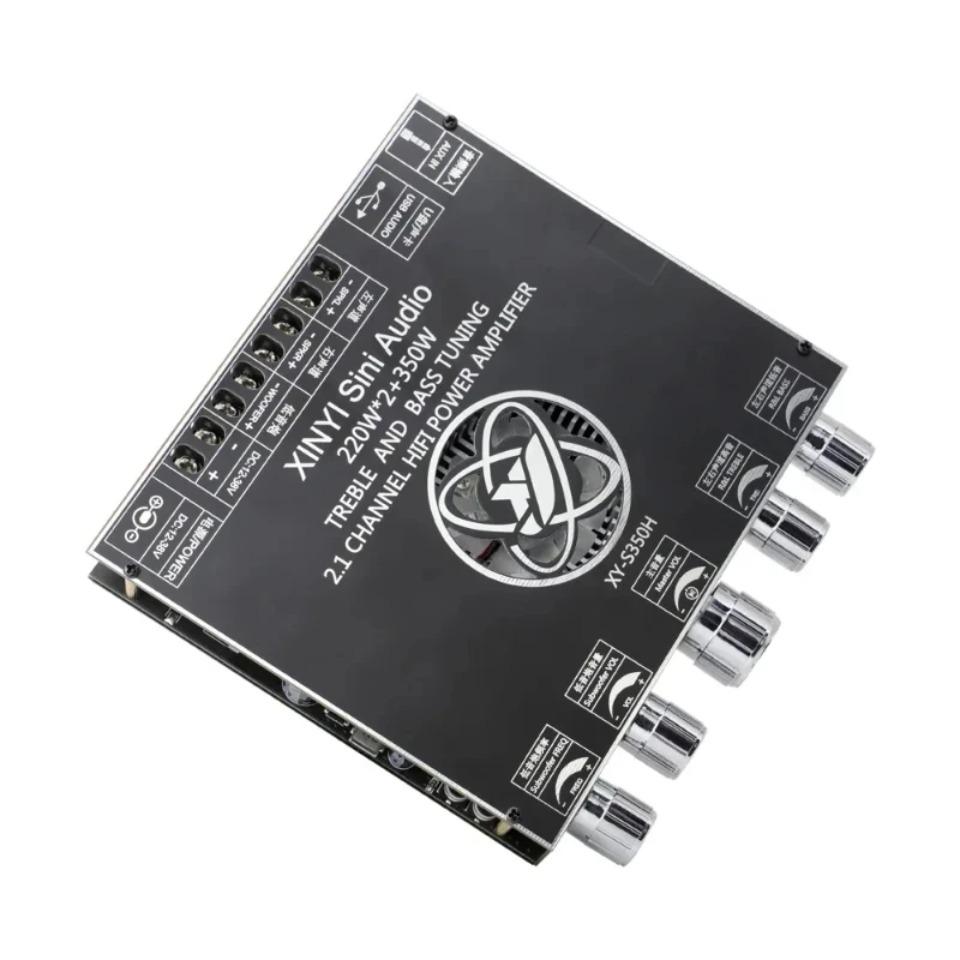 S350H TPA3251D2 Bluetooth 5.0 Amplifier Board 2.1 Channel Power Audio Stereo Subwoofer 220WX2+350W TREBLE Bass AMP чёрный