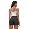 Women’s Shorts Rayon Solid Color Half Pants Sporty Yogo Bottoms High Waist with Drawstring Casual Wear