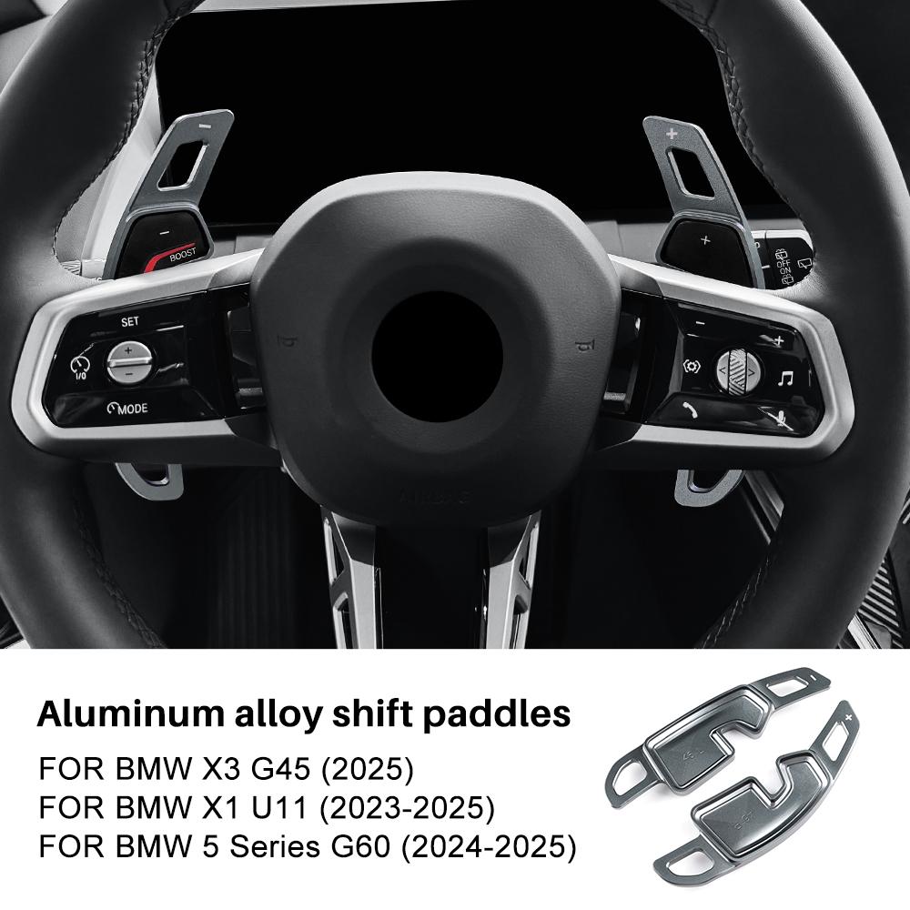 Car Steering Wheel Shift Paddle Shifter for BMW X3 G45 2025 X1 U11 -2025 5 Series G60 2024 2025 Interior Trim Sticker