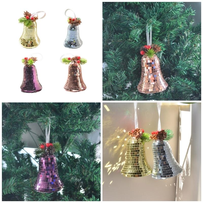 Sparkling Glass Discos Bauble Christmas Tree Hangings Charm Ornament Easy to Hanging Festival Home Decoration Supplies