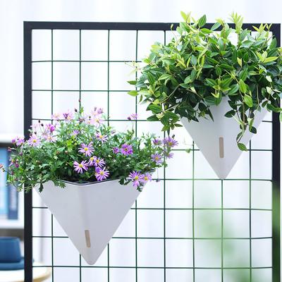 Modische dreieckige Blumentöpfe zur Wandmontage, selbstbewässerndes Hängebecken für Pflanzen, fauler Blumentopf, Büro, Haus, Gartenzubehör