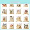 Classic Animal Printed Rabbit Pillowcase For Sofa Throw Pillows And Elegant Home Decor