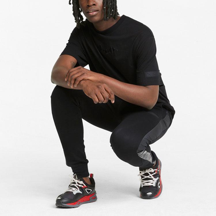 Puma Batman Co-Brand Series Color-Block Drawstring Sports Joggers Men Bottoms Black 534722-01