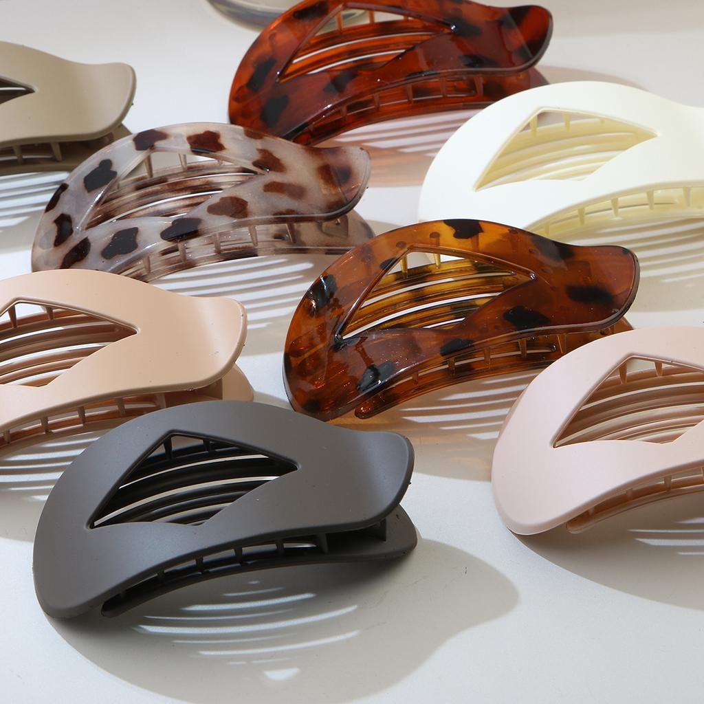 Diamond-shaped Flat Oval Hairpin, Duckbill Hairpin for Back of Head Bun, Elegant Shark Hairpin