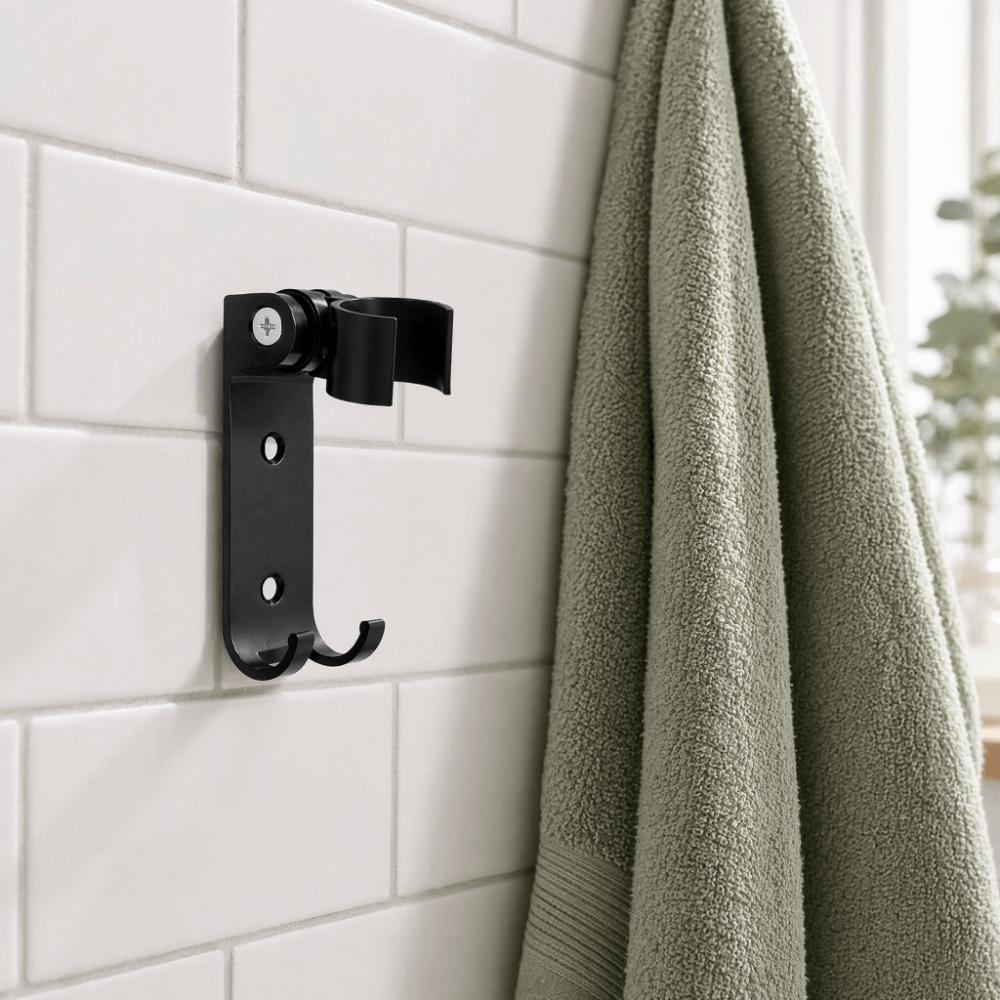 2 Pack Wall Mounted Shower Head Bracket Adjustable Angle Shower Bracket Sturdy Shower Holder Shower