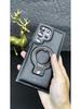 Samsung S24 Ultra/S23 Magnetic Leather Case with Racket Holder & Anti-Drop Protection