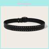 Punk Leather Belt For Men With Alloy Buckle And Studded Rivets For Casual Streetwear