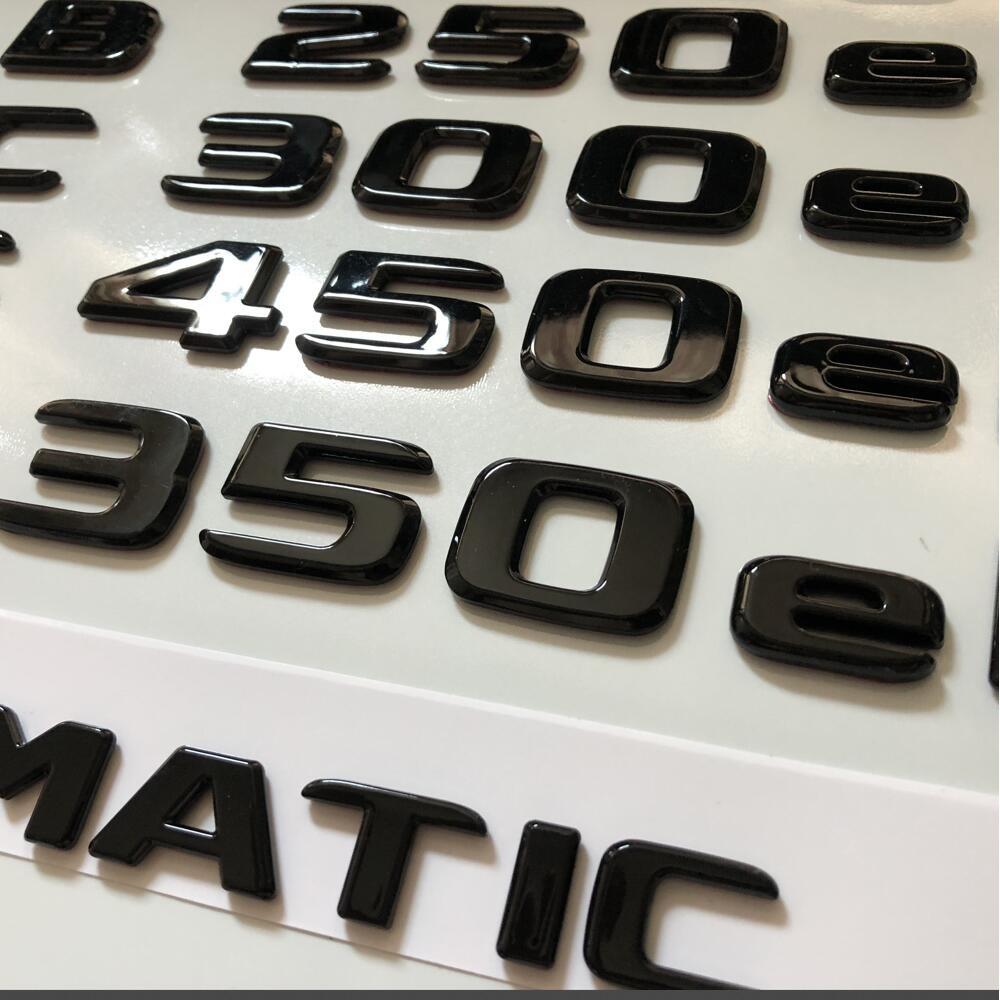 Glossy Black Trunk Letters for Mercedes Benz CLE Class CLE300 CLE350 CLE400 CLE450 CLE500 4MATIC Emblems Nameplate
