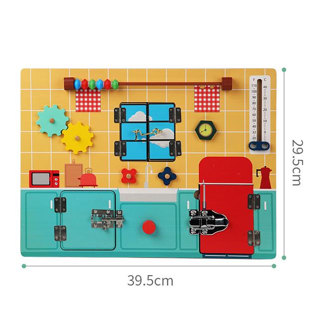 Children Unlock Busy Board Toys Montessori Teaching Life Skills Training DIY Activity Board Education Learning Toy For Preschool