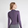 Zipper Women Yoga Shirt Long Sleeve Fitness Sports Gym Top Running T-Shirt Workout Sportswear