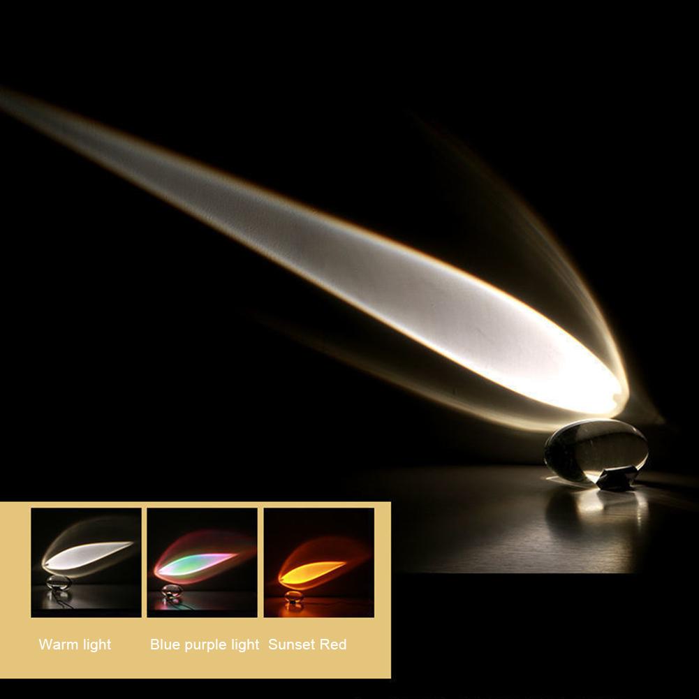 LED Crystal Table Lamp 5W Eye Of The Sky Egg-shaped Sunset Projector Lamp USB Charging LED Bedside Night Light For Home Bedroom