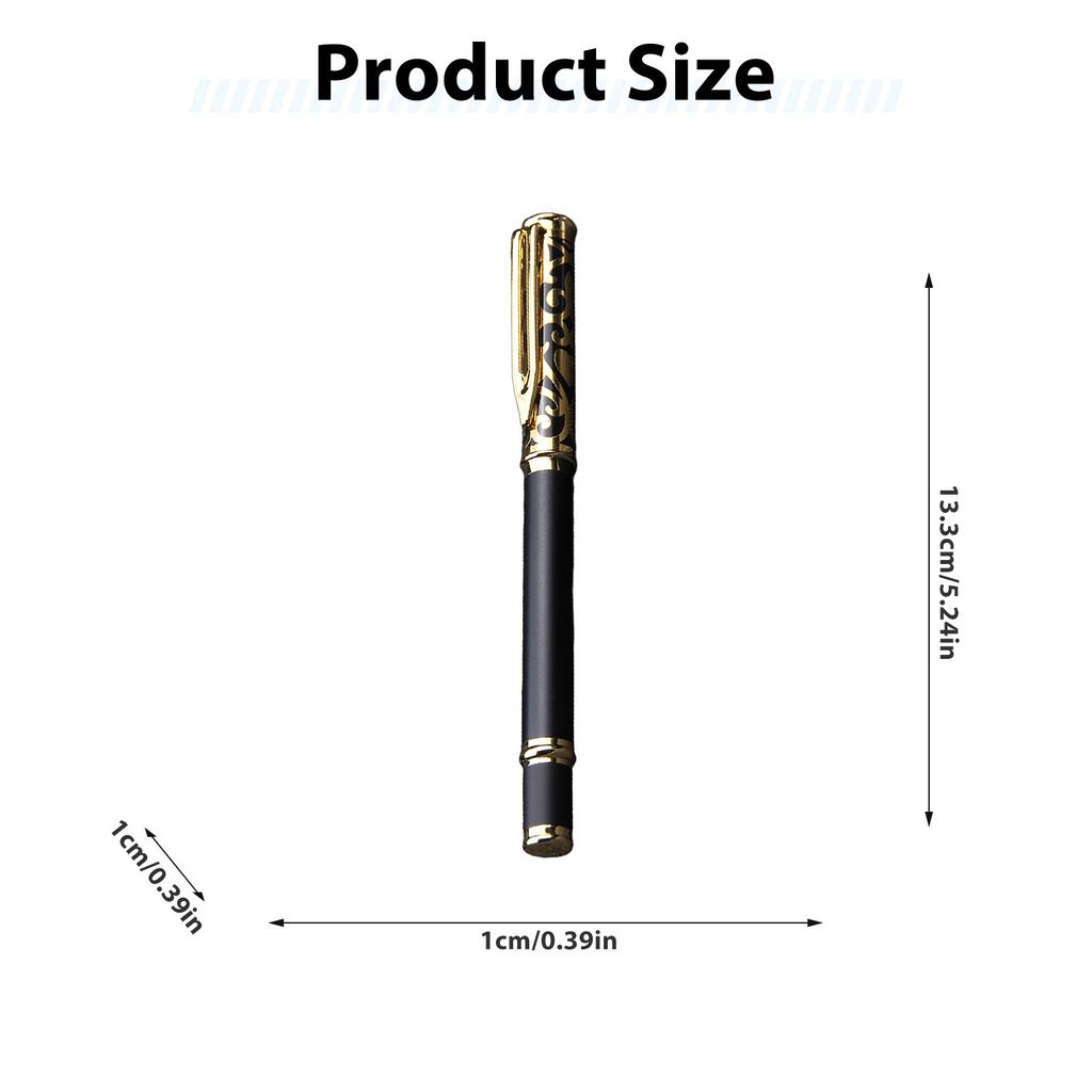 Metal Ballpoint Pens 0.5mm Fine Point Black Ink Pens with Comfort Grip for Home School Office Supplies Prize Gift
