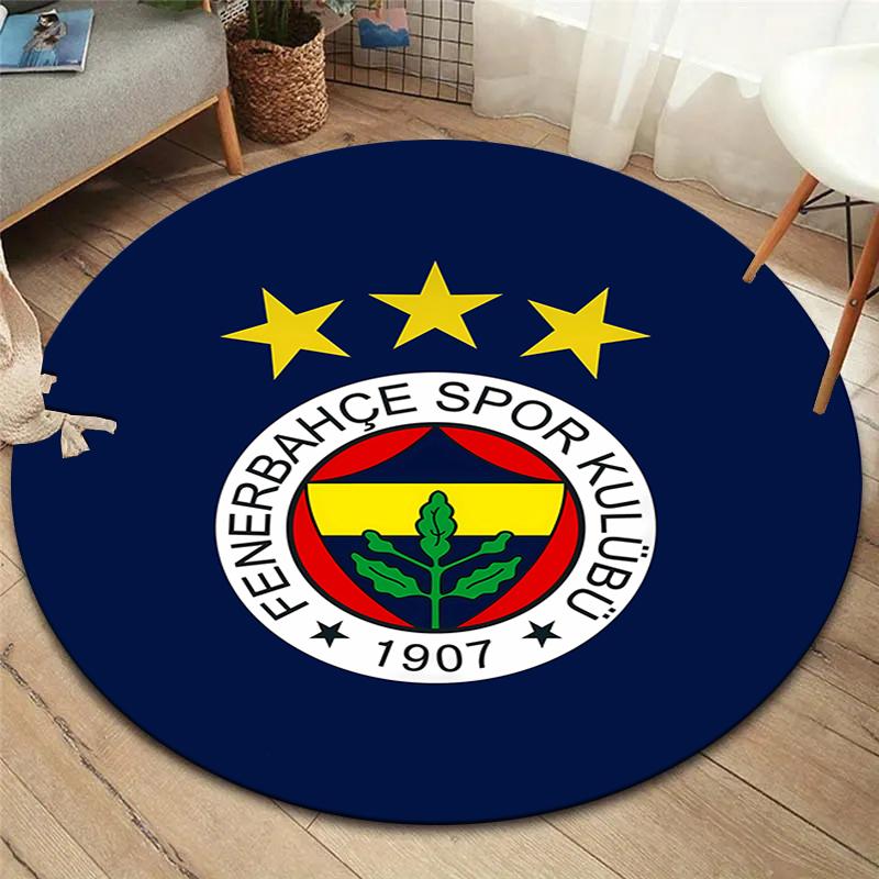 

Fenerbahce Sports Club,FCSB Round Area Rug,Carpet Rug for Living Room Bedroom Sofa Playroom Decor,Non-slip Floor Mat 120cmx120cm