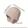 Unisex Winter Knit Hat with Detachable Ear Flaps Windproof Warm Snowflake Pattern Beanie