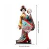 Traditional Japanese Figurine Rectangular Base Doll Textile Clothing Figure