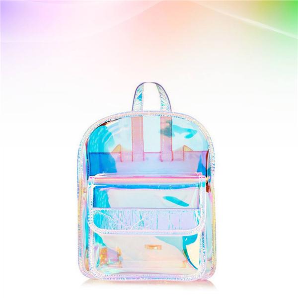 transparent holographic backpack