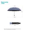 Double-Person Umbrella, Three-Fold, 10-Rib Extra-Large Reinforced Black Gel Sun Protection Umbrella, Misty Blue Gray