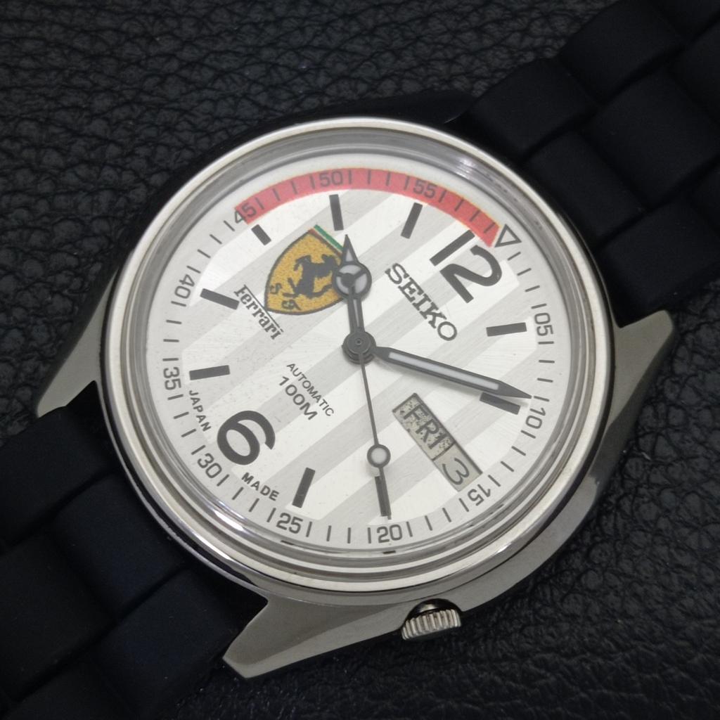 SEIKO VINTAGE AUTOMATIC 7009A JAPAN MENS FERRARI DIAL WATCH a700494-5