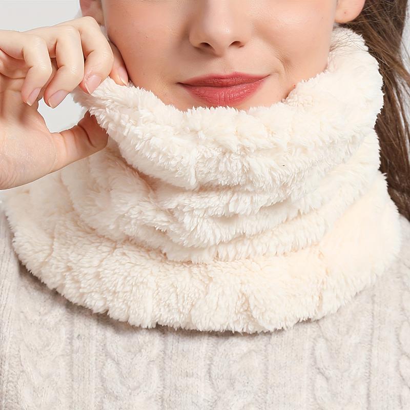 Women Face Protector Comfortable Plush Material Warmth Thickened Cute Scarf Accessories Multi-Color
