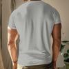 Men's Henley T Shirt, Ribbed Slim Fit Solid Color Casual Summer Short Sleeve Tops