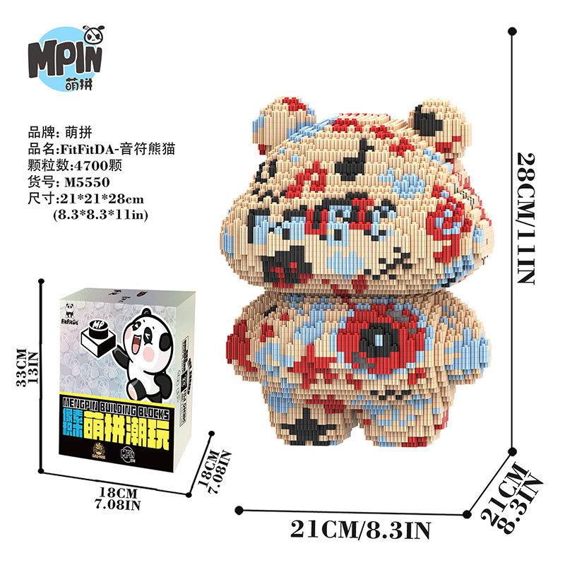 Kreativní Stavebnice Los Medvěd Panda Osel Model Spojování Kreslený Králík Kostky Zvířecí Figurka Hračky Pro Děti Vánoční Dárek