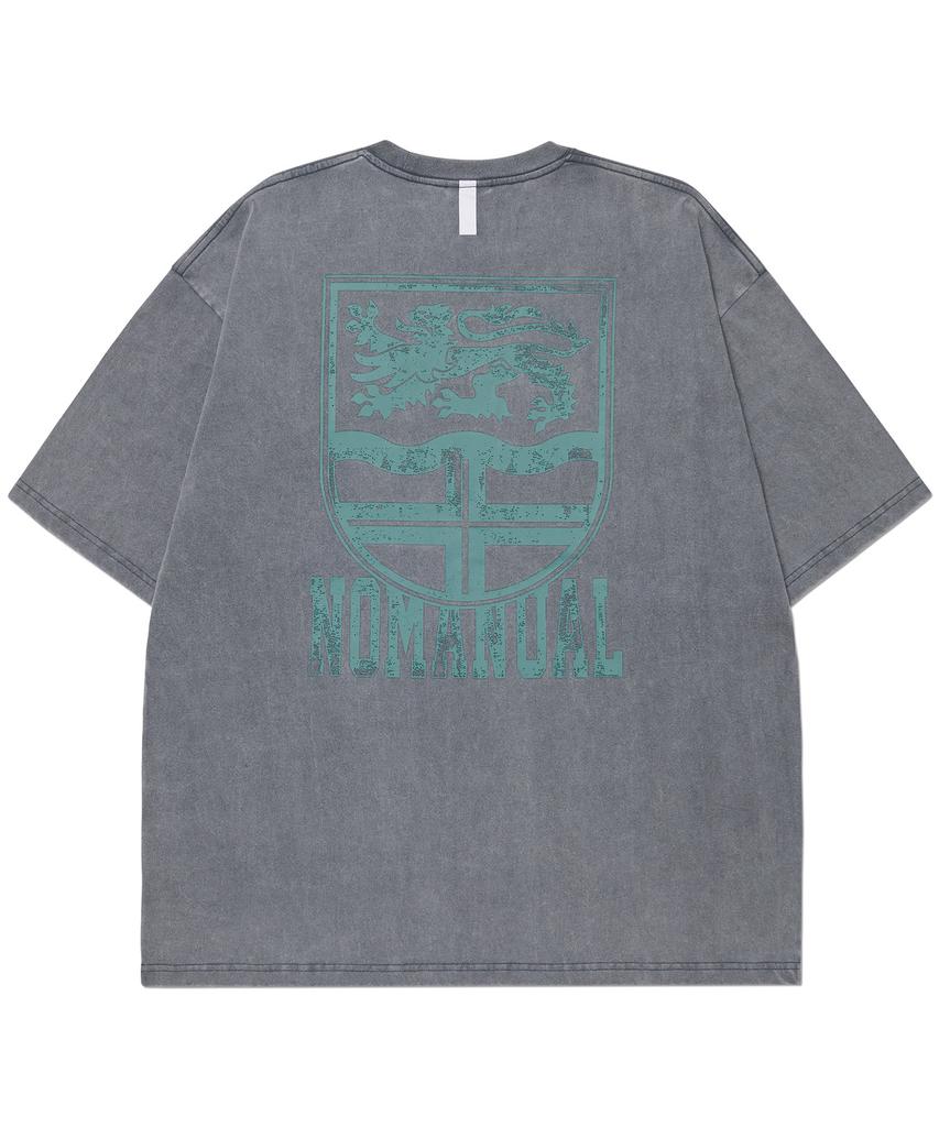 Nomaenyueol Emblem Washed T-Shirt - Washed Gray