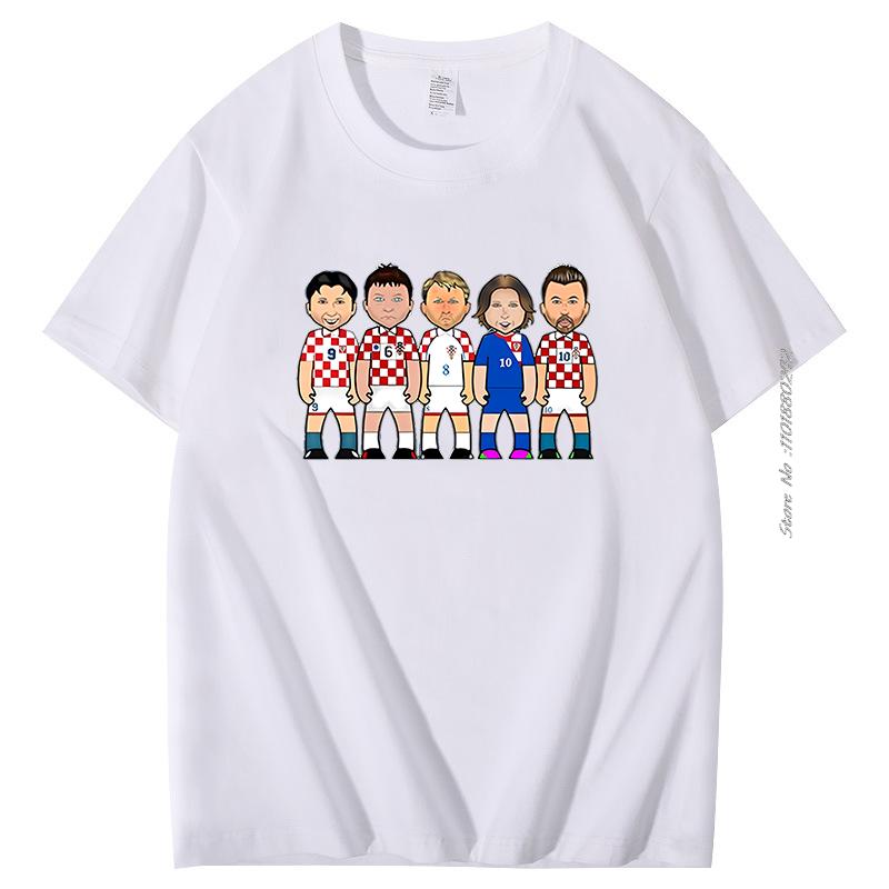 New Fashion High Quality Tshirt Men Crew Neck Tees Luka Modric Zvonomir Boban Cotton Summer Mens Short Sleeve Tshirt
