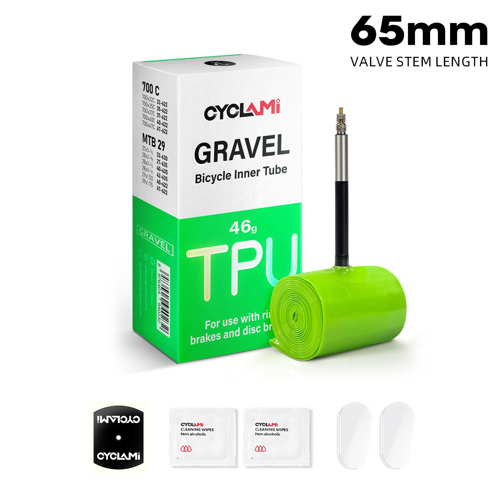 

CYCLAMI Gravel Bike Inner Tube Road Off-Road Mountain Bicycle TPU French Valve 45 65 Ultralight MTB29 700C x 32c 35c 37c 40c 47c Presta Valve