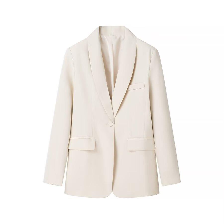 Damen Kostüm Jacke Kragen Kleid Hosen Set Mode Elegant Business Casual Outfit