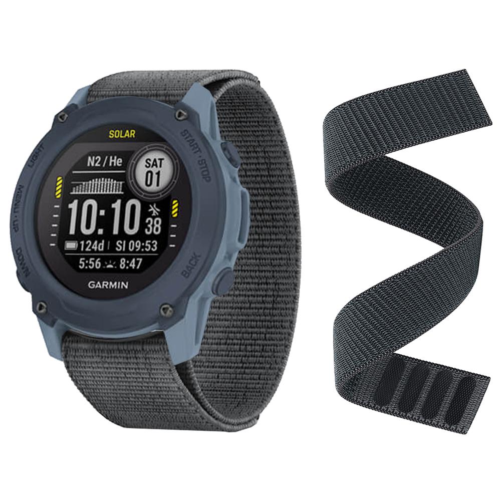 Hook & Loop Nylon Strap For Garmin Descent G1 Solar/Epix (Gen 2)/Forerunner 945 LTE 745/Approach S60 S62 Watch Band Accessories