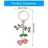 Fashion Fruit Heart Keyring Alloy Bag Charm Pendant Keychain Accessories for Ladies Purses Decoration Key Holder