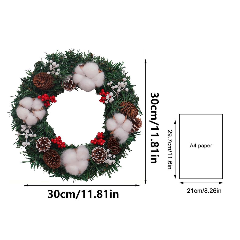Christmas Wreath Decor - Wreath For Front Door Winter Welcome Sign Welcome Outdoor Gifts Fall Fireplace Snowflake Artificial Garland Wedding Wreath