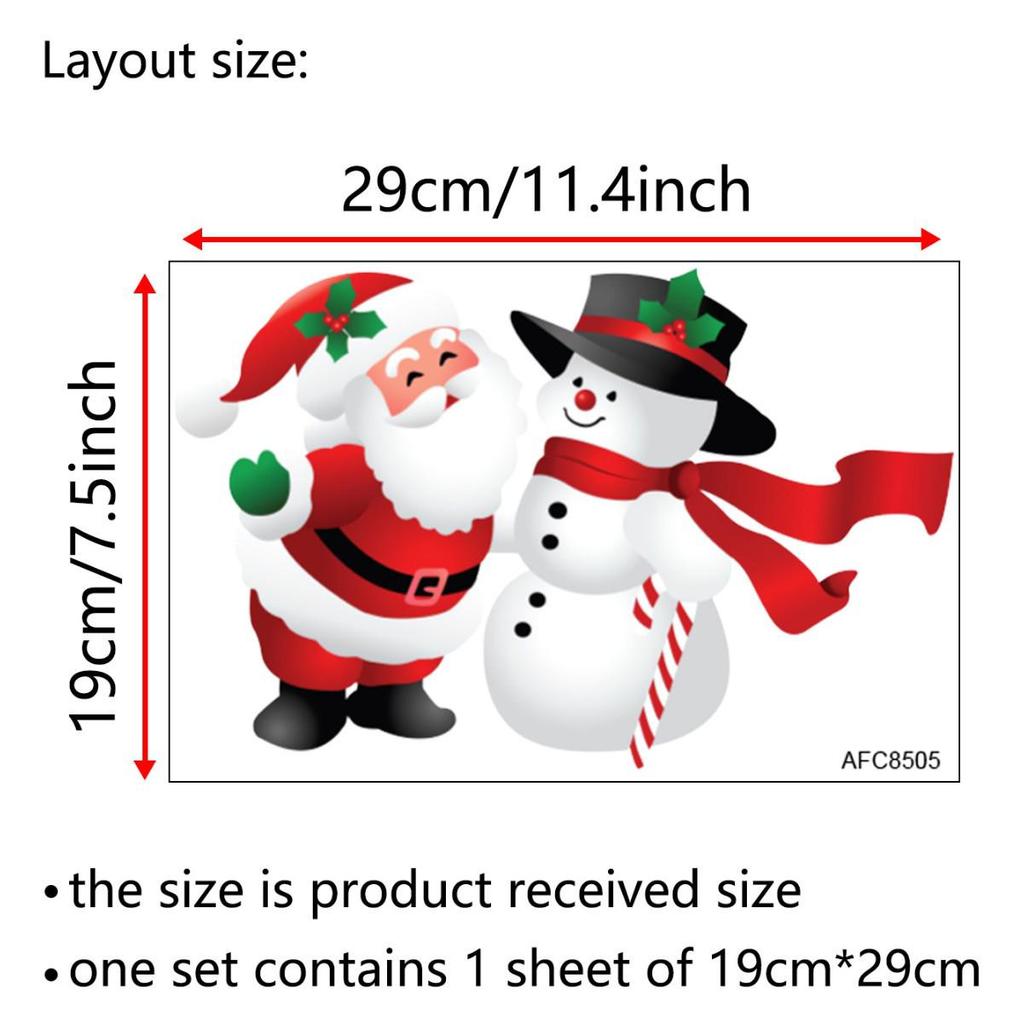 Santa Claus PVC Toilet Sticker - Self-Adhesive Christmas Bathroom Decoration (Model AFC8507)